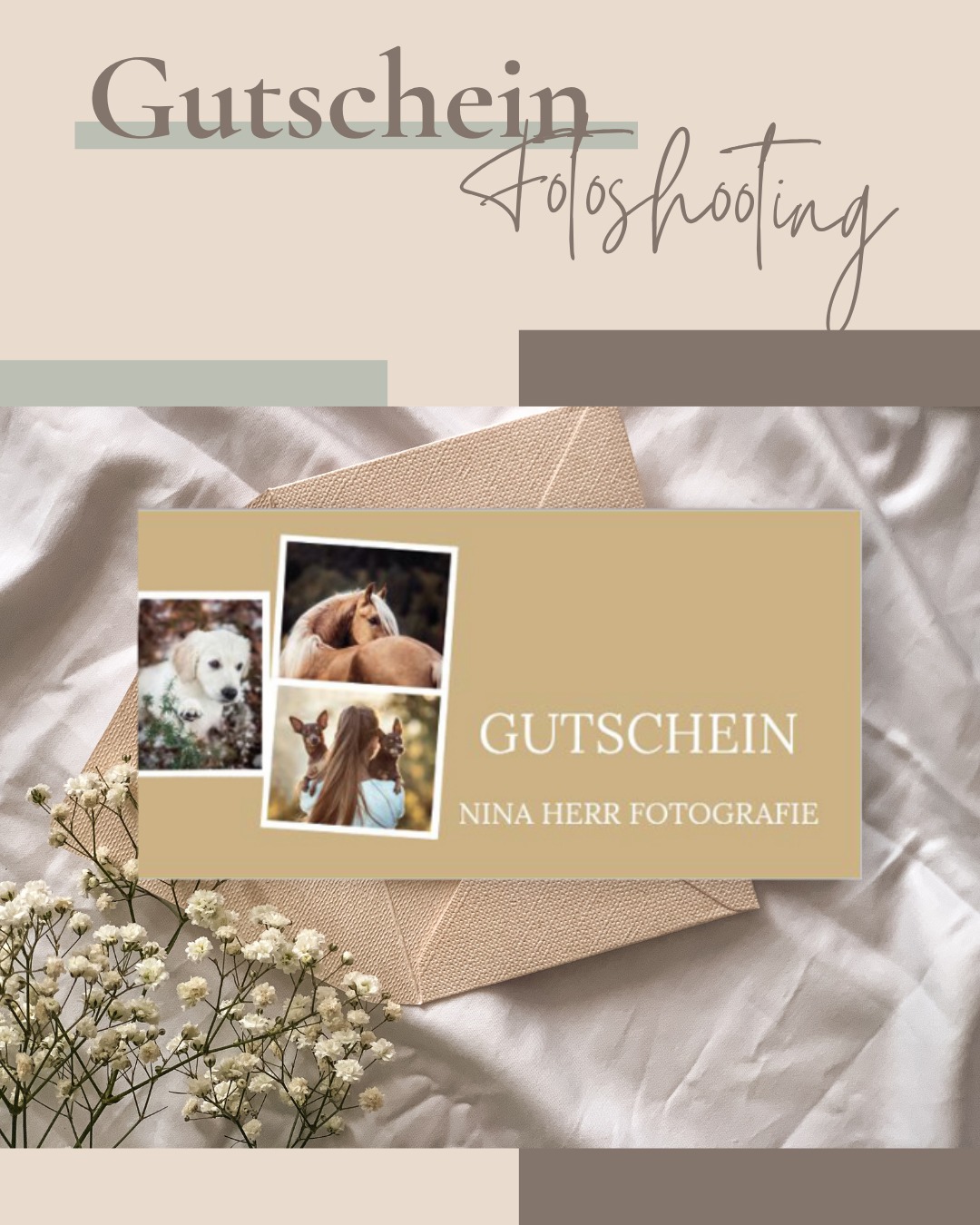 Kennst Du das Gefühl, jemandem etwas schenken zu wollen – und einfach nicht zu wissen, was? Oder Du wirst gefragt, was Du Dir wünscht? 

Nichts Falsches kaufen. Nichts Unnötiges. Was will man sich noch schenken lasse? Etwas, das wirklich zählt! 
Ich glaube, die schönsten Geschenke sind keine Dinge - sondern Momente und gemeinsame Erinnerungen. Deswegen schenke ich ganz oft Erlebnisse oder Gutscheine, die man zusammen einlöst. 

Ein Fotoshooting-Gutschein von mir ist genau das.
Kein Gegenstand, der irgendwo verstaubt. Sondern ein Erlebnis – und Bilder, die jemanden noch in zehn Jahren anlächeln lassen. Bilder von dem, was einem wirklich wichtig ist. 

Für wen eignet sich der Gutschein?
Hundemenschen, Pferdemenschen, Menschen, die beides sind. Für Freundinnen, die immer sagen "ach, dafür hab ich keine Zeit, das mache ich irgendwann" – und genau das brauchen. Oder wenn Du Dir selbst ein Shooting wünscht und Dir einfach Gutscheine schenken lassen willst! 

Wie funktioniert's?
Du wählst den Betrag, den Du verschenken möchtest. Den Gutschein schicke ich Dir digital oder per Post – rechtzeitig für jeden Anlass.

Mit den Beschenkten entscheiden wir dann, wie das Shooting aussehen soll – wo, wann und welche Bilder entstehen!

-
https://www.nina-herr.de/fotoshooting-gutschein/ 

#gutschein #fotoshootingstuttgart #hundegeschenke